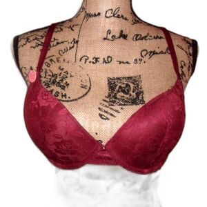 Youmita Russet Brown Lace Demi 36B Bra NWT